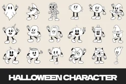 Spooky Characters Halloween Graphics