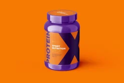 Sport Nutrition Plastic Jar Mockup