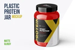 Sport Nutrition Plastic Jar Mockup