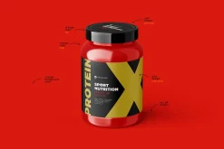 Sport Nutrition Plastic Jar Mockup