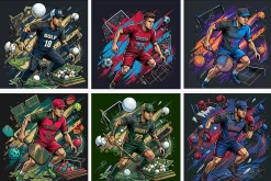 Sports Action T-Shirt Design Bundle