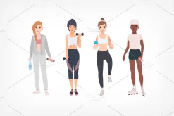 Sports girl character constructor
