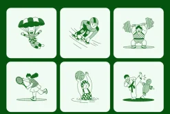 Sports Illustration Art Set