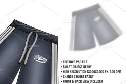 Sports Shorts Mockup Vector PSD