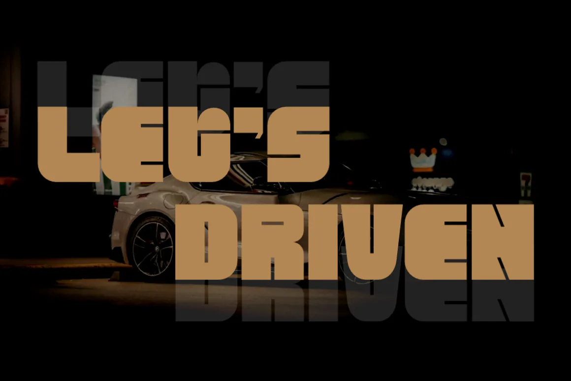 Sporty Yegold - Racing Car Font