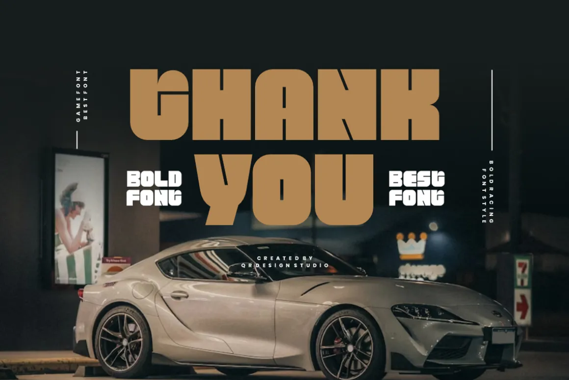 Sporty Yegold - Racing Car Font