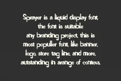 Sprayer - Paint & Liquid Font