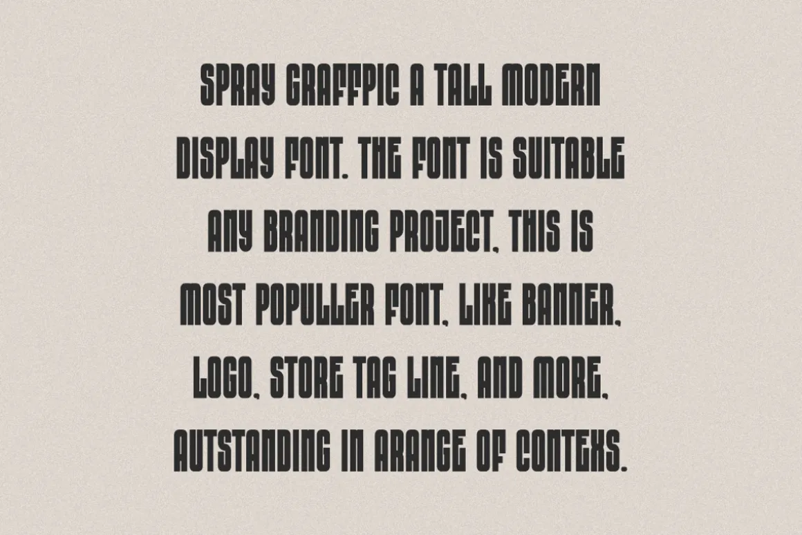 Spray Graffpic - Tall Font