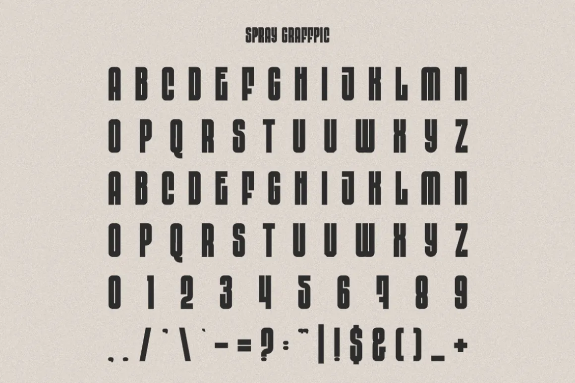 Spray Graffpic - Tall Font