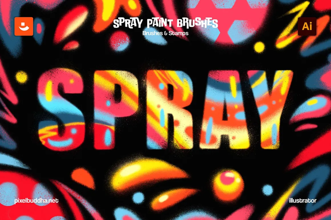 Spray Paint Illustrator Brushes