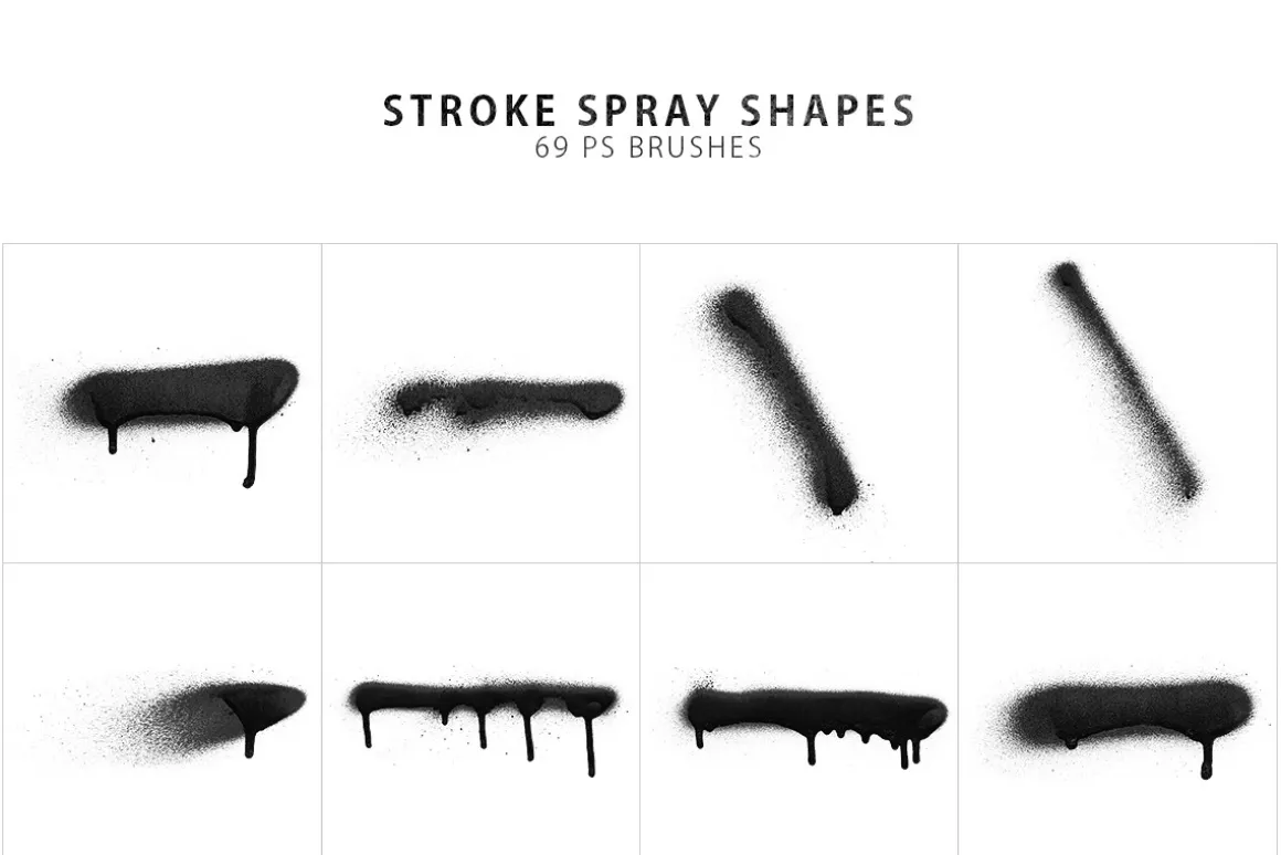 214 Spray Photoshop Brushes