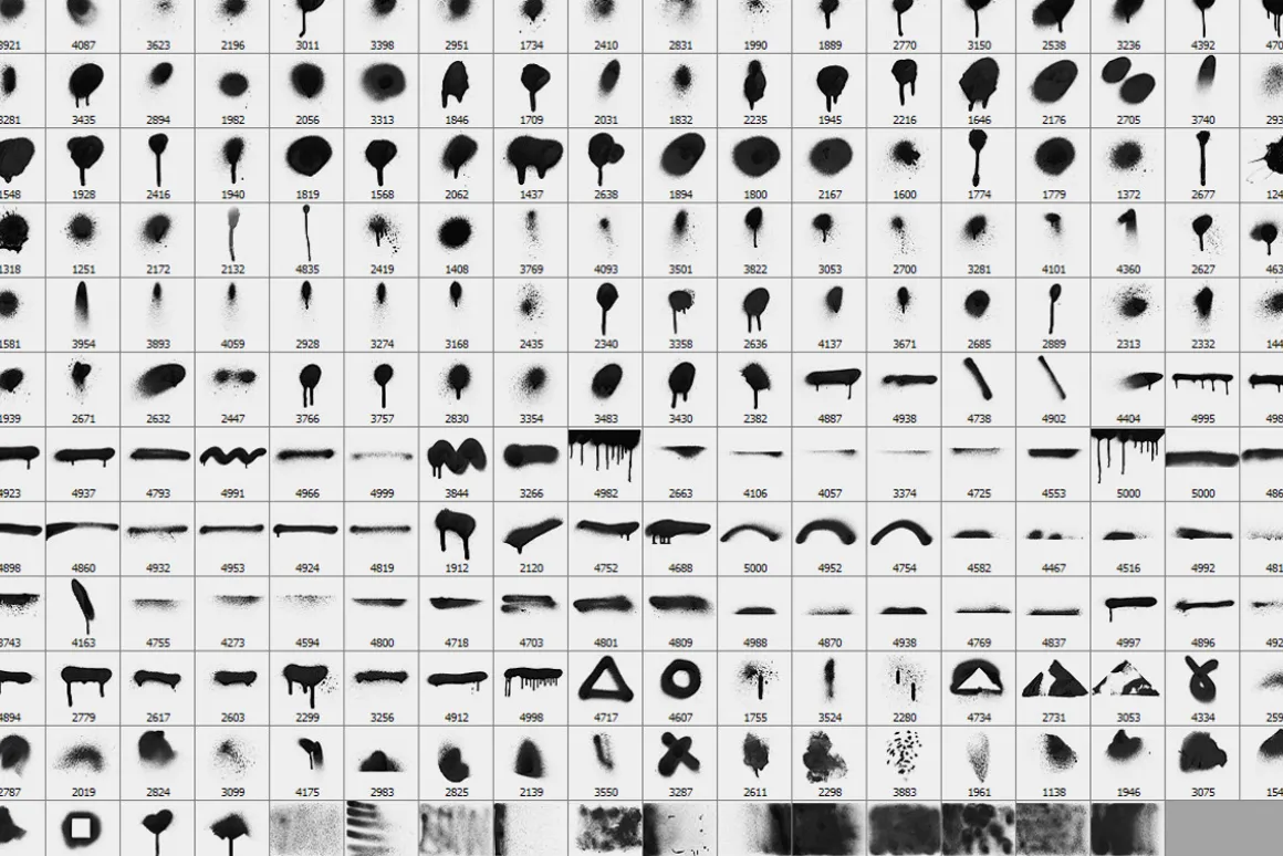 214 Spray Photoshop Brushes