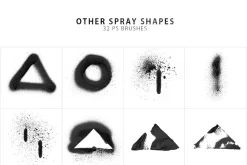214 Spray Photoshop Brushes