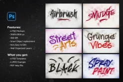 Spray Text Effects – 6 PSD