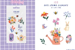 Spring Floral Clipart Collection