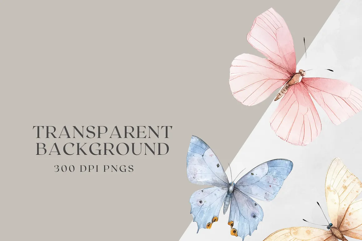 Spring Wings - Butterflies Clipart