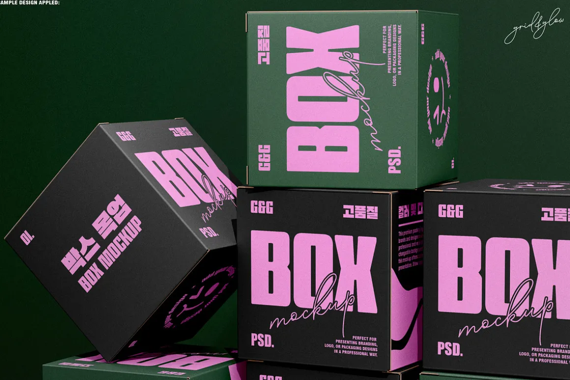 Square Box Mockup Set-1