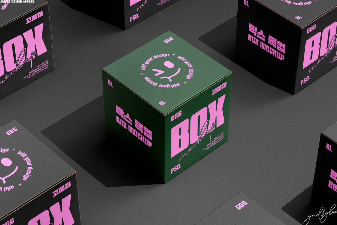 Square Box Mockup Set-1
