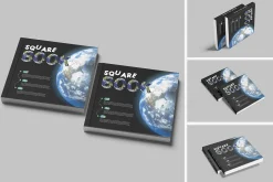 Square Book Mockup