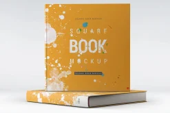 Square Book Mock-Up