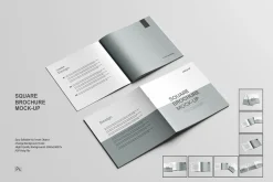 square brochure mock-up