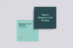 Square Business Card Mockup