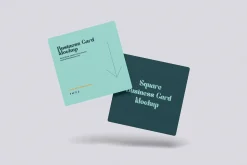 Square Business Card Mockup