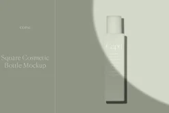 Square Cosmetic Bottle Mockup