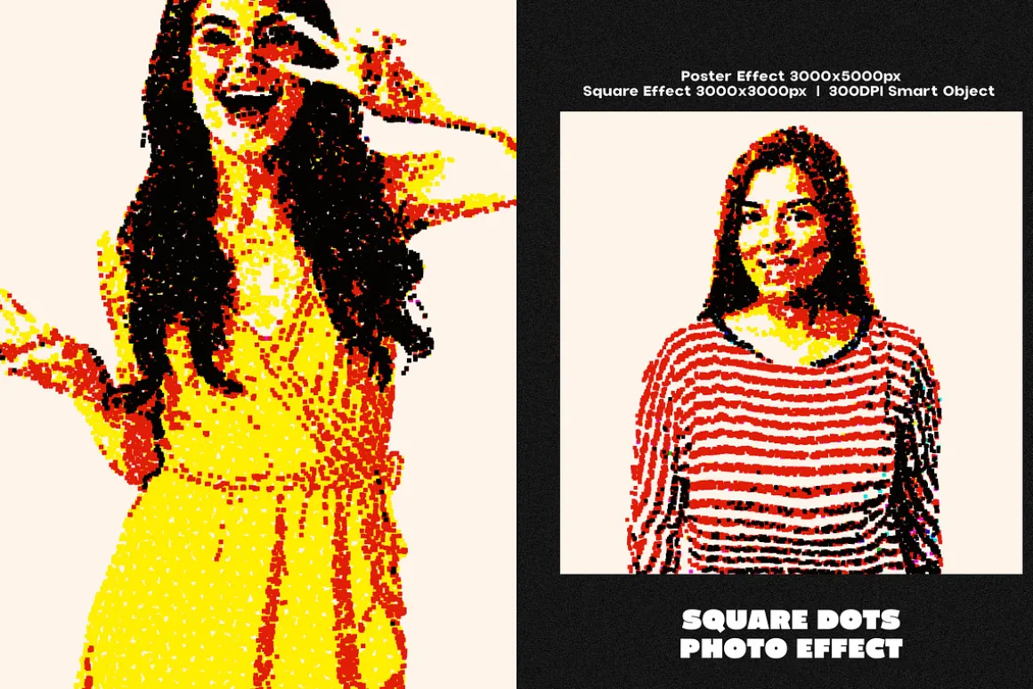 Square Dots Square, Poster Effect
