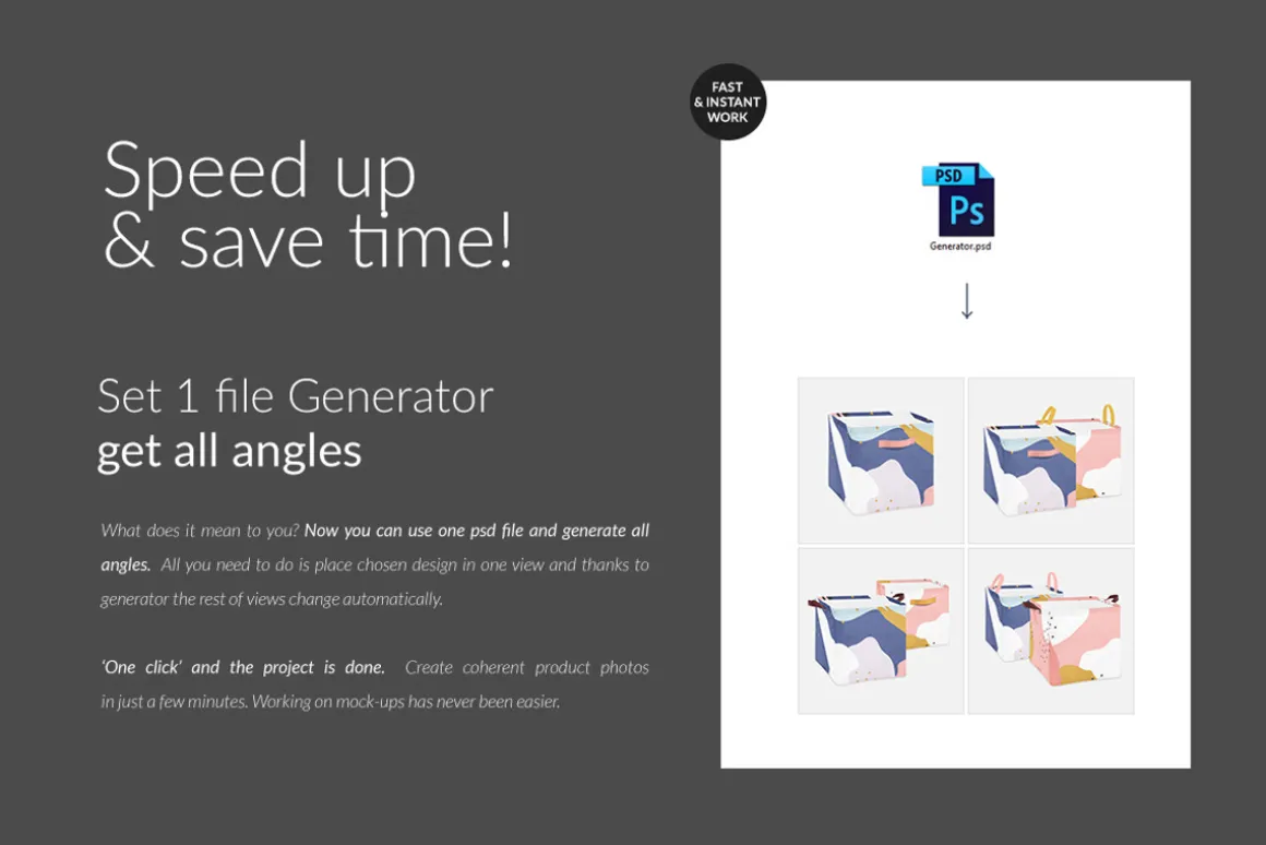 Square Laundry Hamper Mock-ups Set
