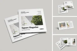 Square Magazine Mockup