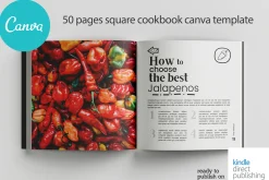 Square Mexican Recipes Canva Templat