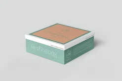 Square Shoe Box Mockup - 8 views