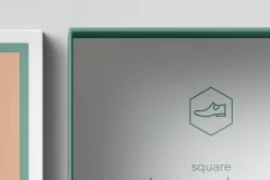 Square Shoe Box Mockup - 8 views