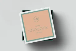 Square Shoe Box Mockup - 8 views