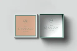 Square Shoe Box Mockup - 8 views