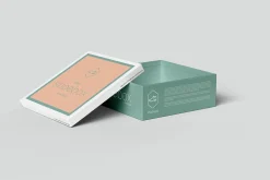 Square Shoe Box Mockup - 8 views
