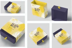 Square Sliding Box Mockups