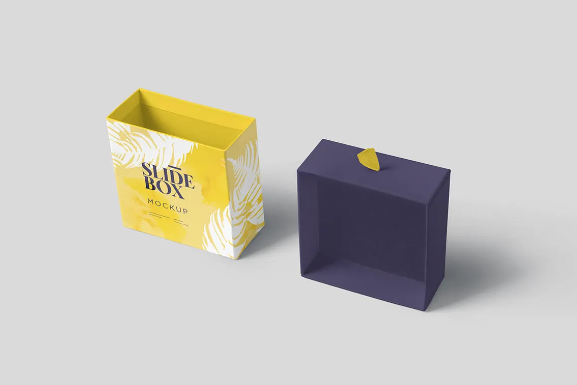 Square Sliding Box Mockups