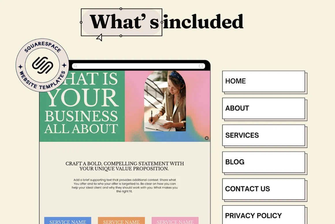 Squarespace Website template