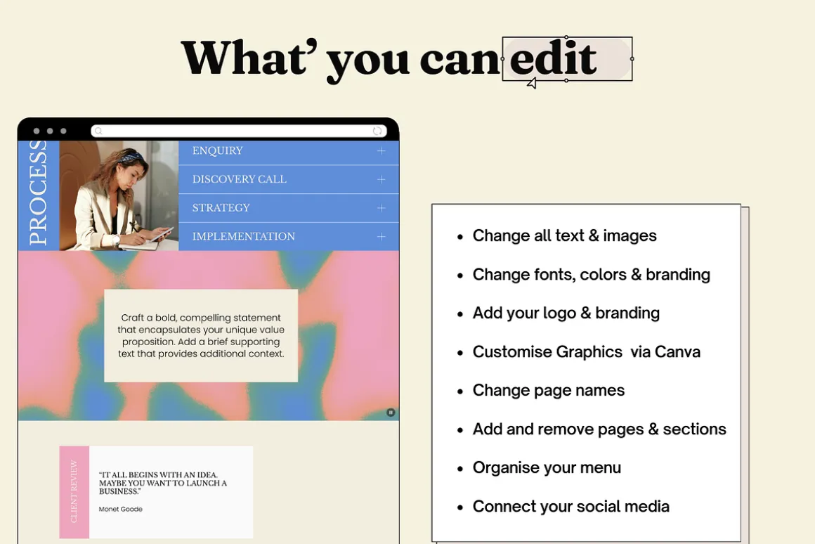 Squarespace Website template