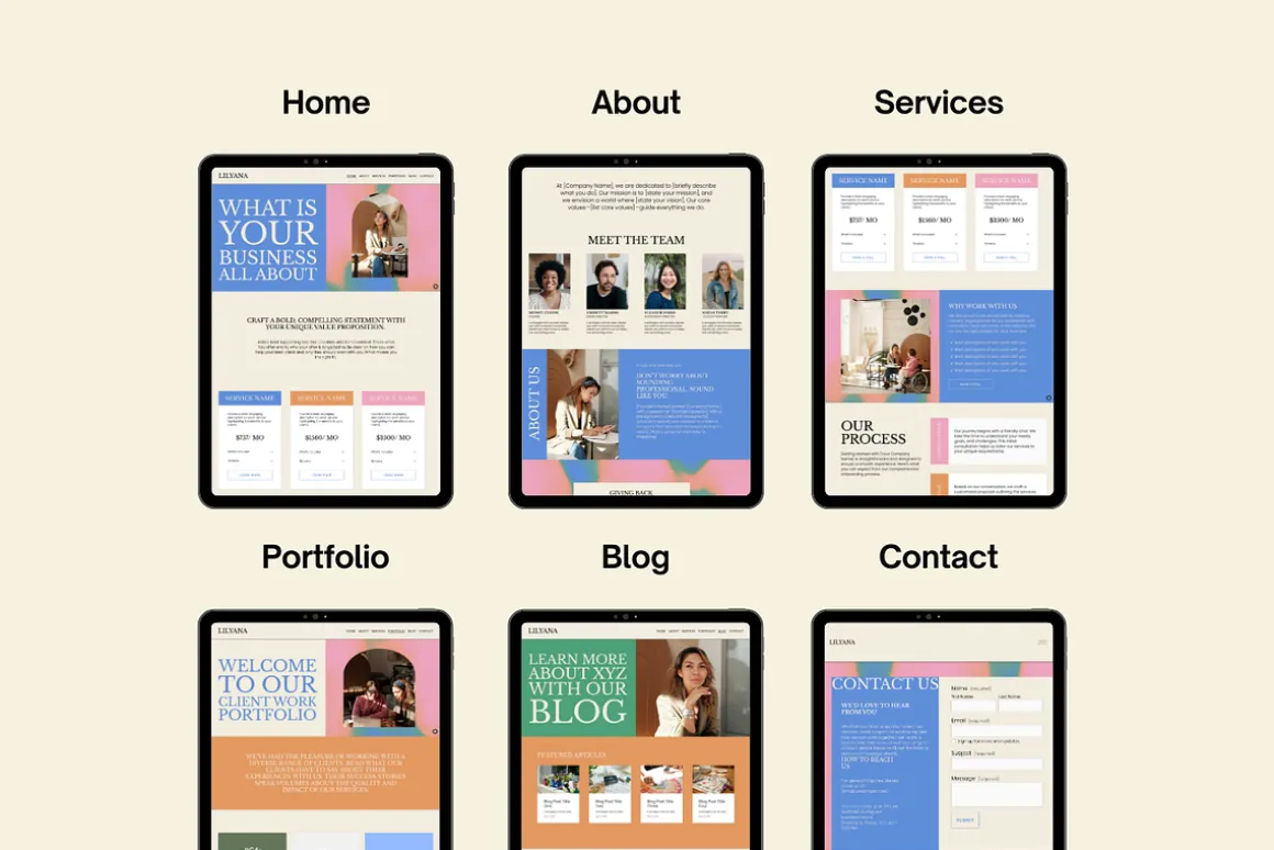 Squarespace Website template