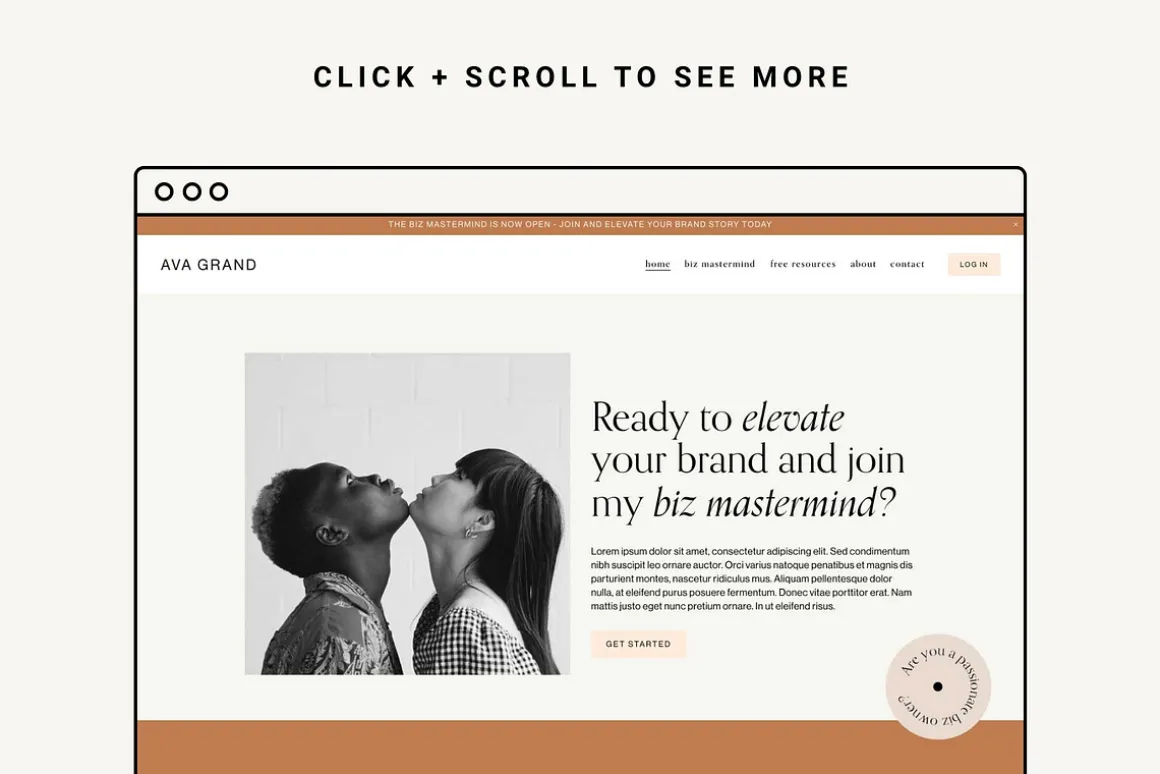 Squarespace 7.1 Template: Ava Grand