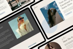 Squarespace Website Template Blue