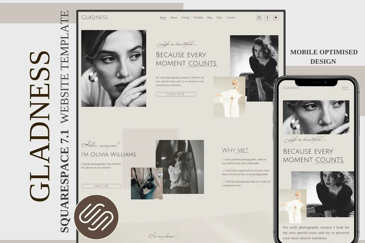 SquareSpace Website Template Photo