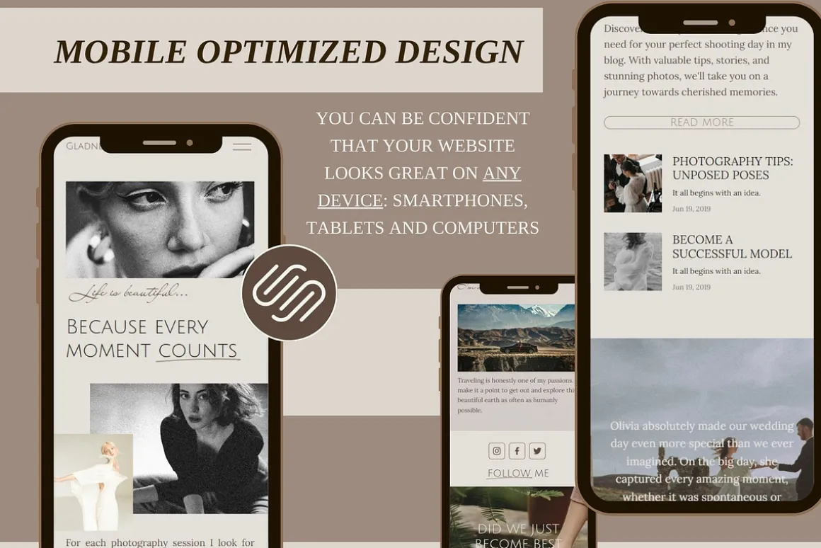 SquareSpace Website Template Photo