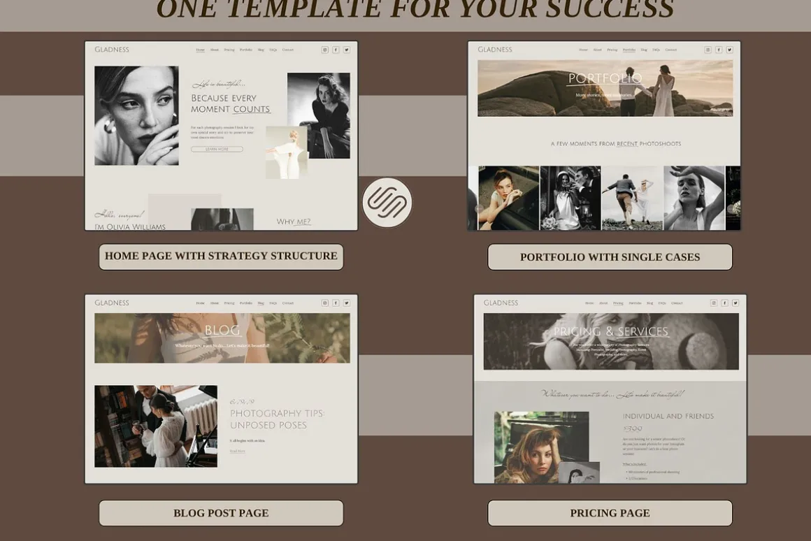 SquareSpace Website Template Photo