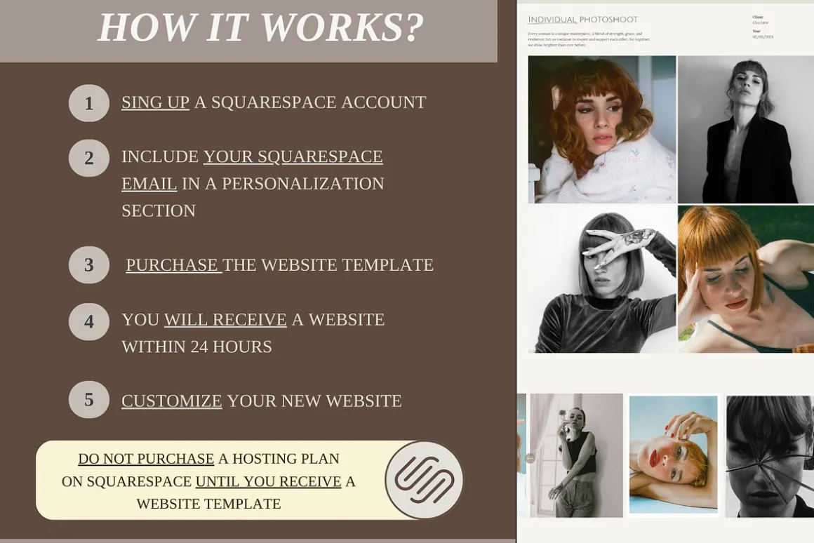 SquareSpace Website Template Photo