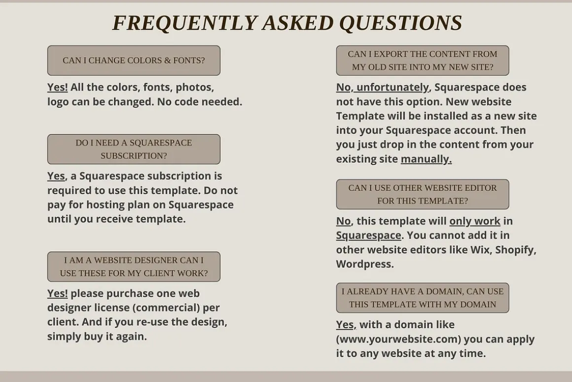 SquareSpace Website Template Photo