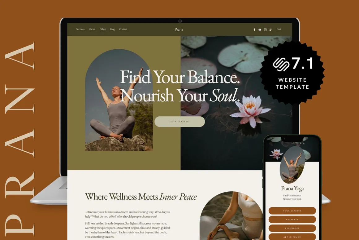 Squarespace Website Template Boho